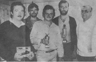 die Sieger des Jedermannsschieens 1987 mit Vorstand Buntru